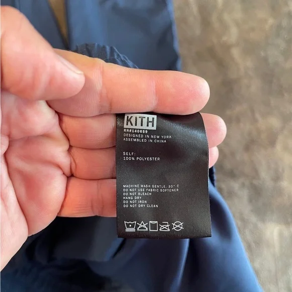 Kith Men's Navy Nylon Pants Size XL